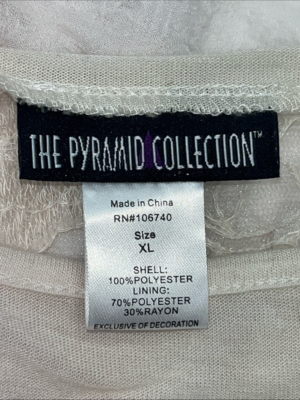 The Pyramid Collection White Sheer Textured Tank - Picture 2 of 5